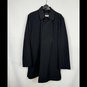 Joseph Abboud Long Coat Removable Lining Black Size XXL Tall
